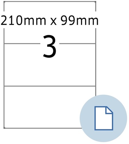 Etiket HERMA 8403 A4 EXPR 500 210x99mm wit 1500 stuks