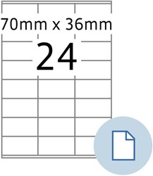 Etiket HERMA 8418 A4 EXPR 500 70x36mm wit 12000 stuks