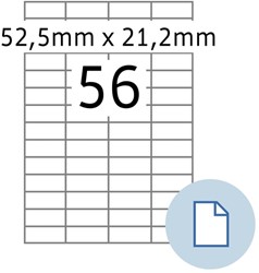 Etiket HERMA 8456 A4 EXPR 500 52.5x21.2mm wit 28000 stuks
