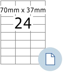Etiket HERMA 8424 A4 EXPR 500 70x37mm wit 12000 stuks