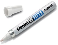 Viltstift Pentel 100W rond 2.2mm wit-2