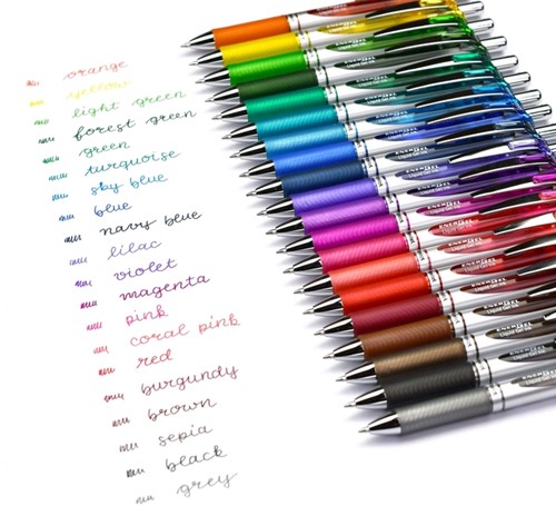 Gelschrijver Pentel BL77 Energel medium bordeaux-3