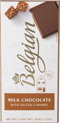 Chocolade The Belgian melk karamel zout reep 100 gram