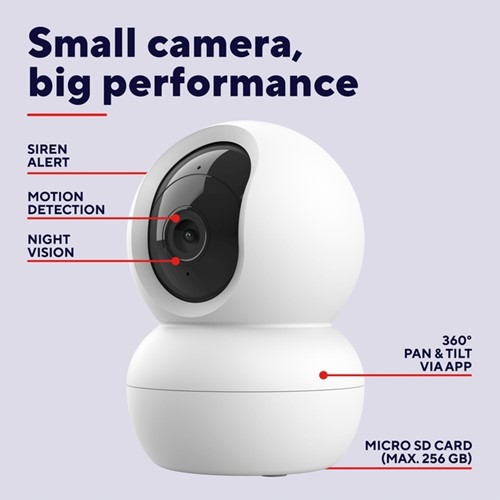 Beveiligingscamera Trust IPCAM-2800 binnenshuis Wi-Fi wit-1