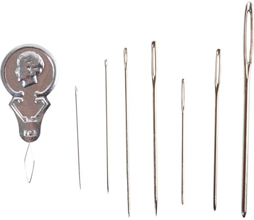 Naaldenset Creativ Company blister à 8 delen zilver-2