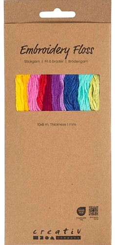 Borduurgaren Creativ Company 8mx1mm set à 10 kleuren