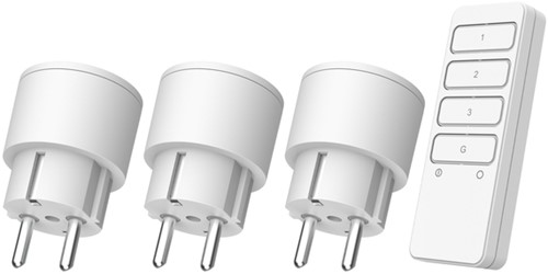 Stekkerschakelaarset KlikAanKlikUit APC3-2300RN 2300W 3 stekkers wit