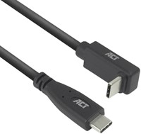 Kabel ACT USB-C standaard naar USB-C hoek boven/beneden 10Gbps 2m