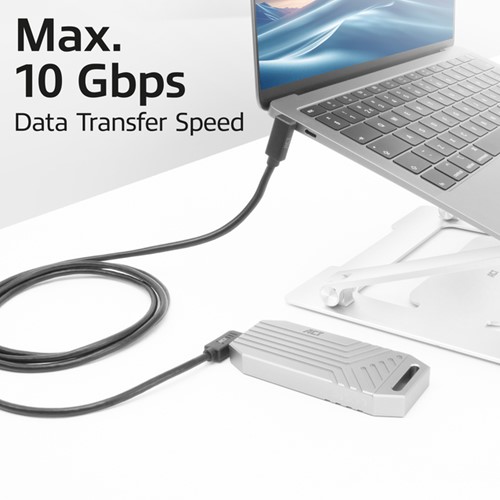 Kabel ACT USB-C hoek links/rechts USB-C hoek boven/beneden 10Gbps 2m-3