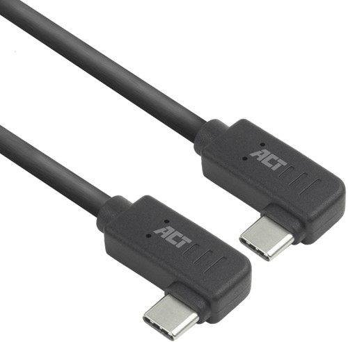 Kabel ACT USB-C hoek links/rechts 10Gbps 1m