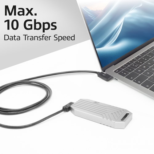 Kabel ACT USB-C hoek links/rechts 10Gbps 1m-3