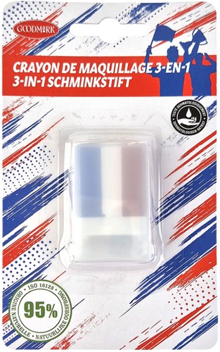 Schminkstick rood/ wit en blauw