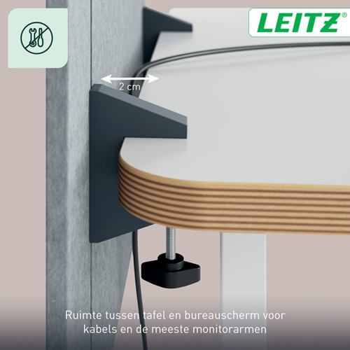 Bureauscherm Leitz in hoogte verstelbaar 70x80cm-6
