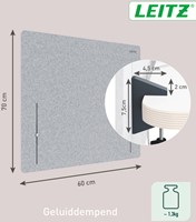 Bureauscherm Leitz in hoogte verstelbaar 70x60cm-1