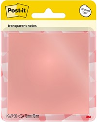 Memoblok Post-it 3M 73x73mm Transparant roze