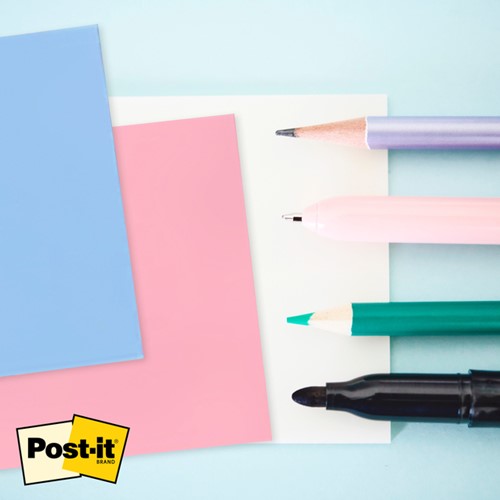 Memoblok Post-it 3M 73x73mm Transparant blauw-1