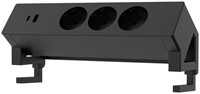 Stekkerdoos Euroseats opbouw 3 voudig USB A+C zwart-2