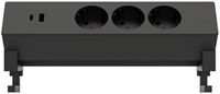 Stekkerdoos Euroseats opbouw 3 voudig USB A+C zwart-3