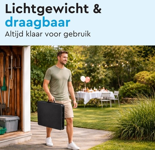 Vouwtafel BRASQ 180x70x74cm FT180 zwart-5