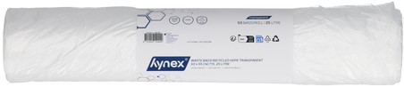 Afvalzak Hynex 50x55cm HDPE recycled T15 25L transparant rol à 50 stuks-2
