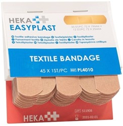 Pleister Heka Easyplast textiel navulling 6x 45 stuks