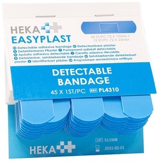Pleister Heka Easyplast detectable navulling 6x 45 stuks
