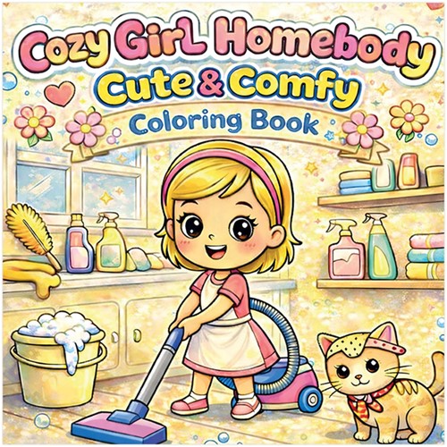 Kleurboek Cozy Girl Homebody Cute & Comfy-2