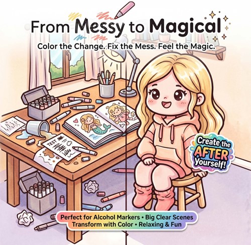 Kleurboek Cute Cozy From Messy to Magical