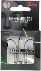 Oortelefoon Green Mouse USB-C blisterverpakking