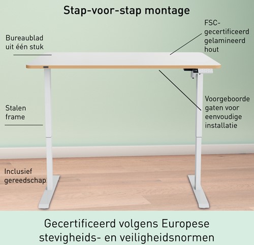 Zit-sta bureau Leitz Ergo elektrisch 140x80cm-2
