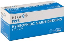 Hydrofiel gaaskompres Hekapres 5x5cm steriel