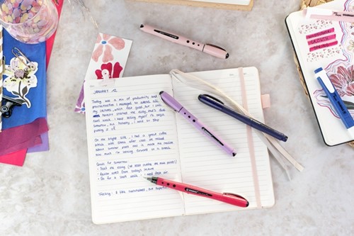 Rollerpen STABILO Worker+ Wildflower medium bordeax-2