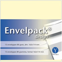 Envelop Papyrus Envelpack Design C6 114x162mm ivoor 894400 15 stuks