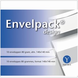 Envelop Papyrus Envelpack Design vierkant 140x140mm wit 894416 10 stuks