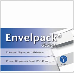 Enkele kaart Papyrus Envelpack Design A6 105x148mm wit 894426 set van 25