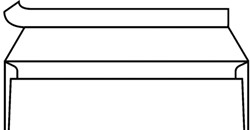 Envelop IEZZY C5/6 114x229mm venster rechts strip wit 500 stuks