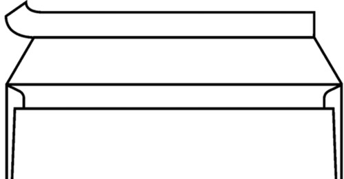 Envelop IEZZY C5/6 114x229mm venster rechts strip wit 500 stuks