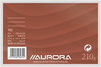 Systeemkaart Aurora 150x100mm lijn met rode koplijn 210gr wit 100 vel