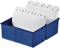 Kaartenbak Han breed A7 kunststof blauw-3