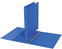 Ringband Quantore A4 4-rings D-mech 20mm PP blauw