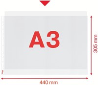 Showtas Esselte PP A3 11-gaats dwars 50 stuks-5