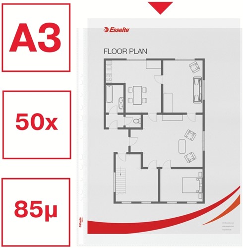 Showtas Esselte PP A3 recht 50 stuks-6