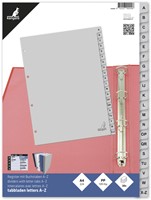 Tabbladen Kangaro 4-gaats G420AZ 20-delig alfabet grijs PP