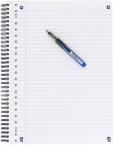 Collegeblok Oxford School A4+ lijn 23-gaats 160 pagina's 80gr zwart-1