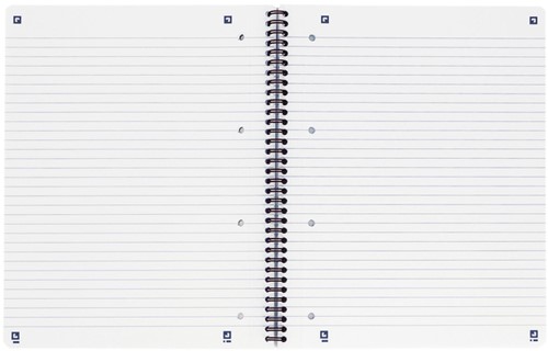 Collegeblok Oxford A4+ lijn 4-gaats 180 pagina's 80gr zwart-1