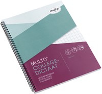Collegeblok Multo A4 ruit 10x10mm 23-gaats 160 pagina's 80gr wit