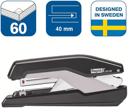 Nietmachine Rapid SO60 Fullstrip 60 vel 24/8 zwart/grijs-3