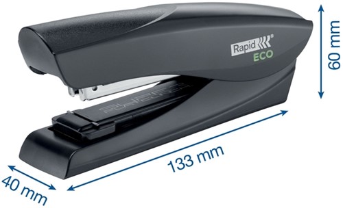 Nietmachine Rapid ECO flatclinch halfstrip 25 vel zwart-3