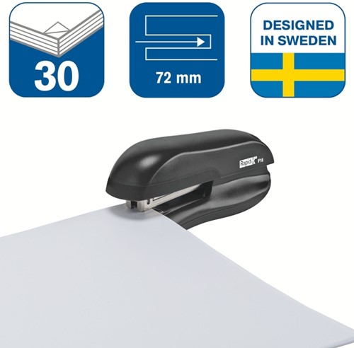 Bureaunietmachine Rapid Fashion full-strip F18 30 vel zwart-3