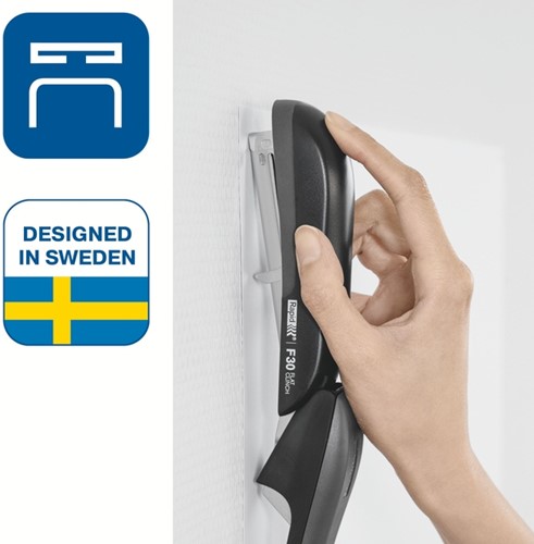 Bureaunietmachine Rapid Fashion F 30 flatclinch halfstrip 30 vel zwart-1